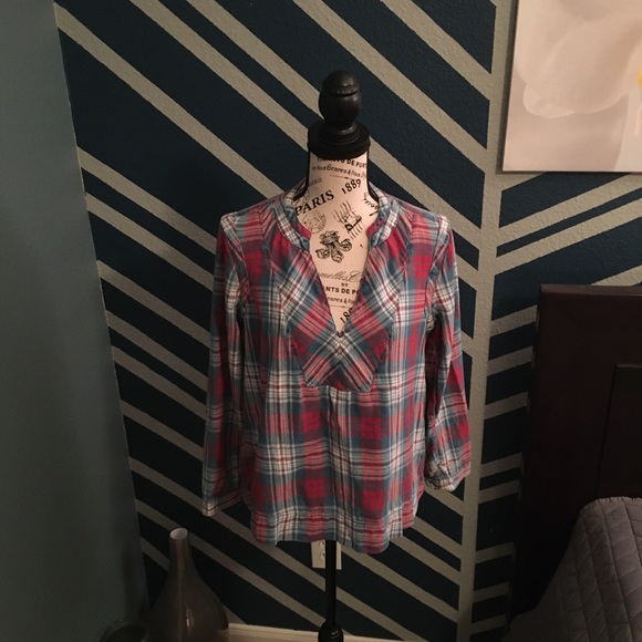 Madewell Tops - Madewell Women’s 3/4 Sleeve Plaid Shirt